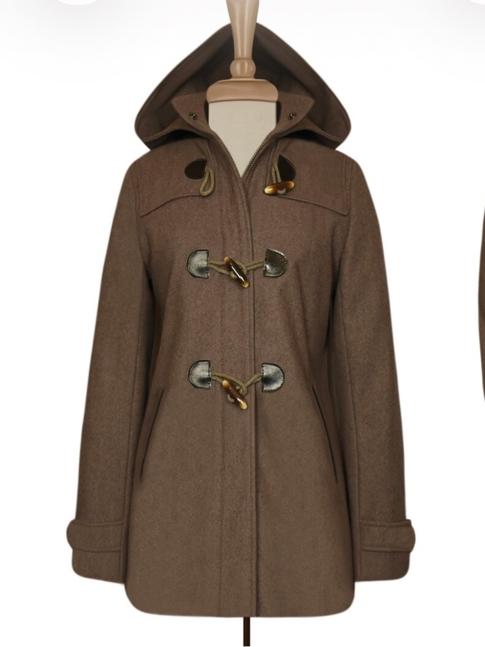 Esprit Brown Toggle Wool Peacoat